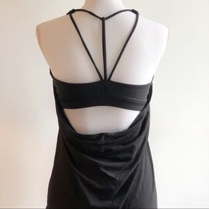 Lululemon Black Strappy Tank w/built in bra